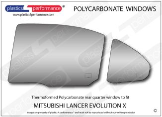 MITSUBISHI - Lancer Evo 10 - Lexan Polycarbonate left rear door window