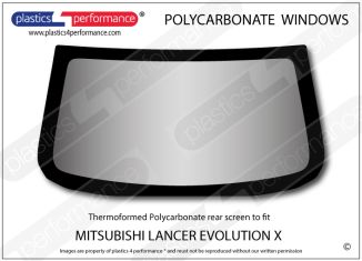 MITSUBISHI - Lancer Evo 10 - Lexan Polycarbonate rear screen
