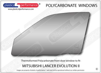 MITSUBISHI - Lancer Evo 2 (Evo II) - Lexan Polycarbonate left front door window