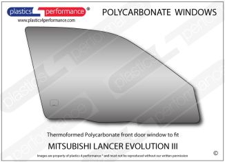 MITSUBISHI - Lancer Evo 3 - Lexan Polycarbonate right front door window