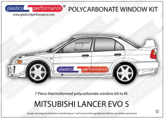 MITSUBISHI - Lancer Evo 5 - Lexan Polycarbonate window kit
