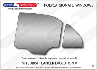 MITSUBISHI - Lancer Evo 5 - Lexan Polycarbonate left rear door window