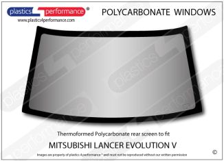 MITSUBISHI - Lancer Evo 5 - Lexan Polycarbonate rear screen