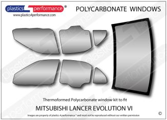MITSUBISHI - Lancer Evo 6 - Lexan Polycarbonate window kit