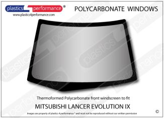 MITSUBISHI - Lancer Evo 9 - Hardcoated Lexan Polycarbonate front windscreen (left hand drive)