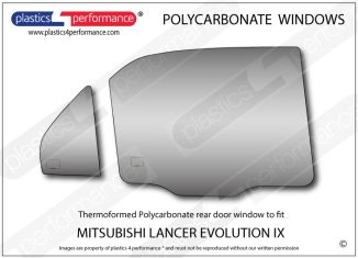 MITSUBISHI - Lancer Evo 9 - Lexan Polycarbonate right rear door window