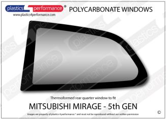 MITSUBISHI - Mirage 5th Gen - Lexan Polycarbonate left rear quarter window
