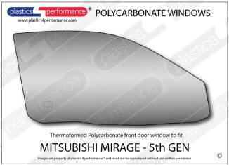 MITSUBISHI - Mirage 5th Gen - Lexan Polycarbonate right front door window