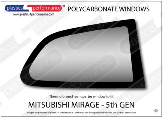 MITSUBISHI - Mirage 5th Gen - Lexan Polycarbonate right rear quarter window