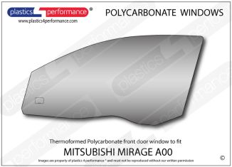 MITSUBISHI - Mirage A00 - Lexan Polycarbonate left front door window