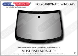 MITSUBISHI - Mirage R5 - Hardcoated Lexan Polycarbonate front windscreen