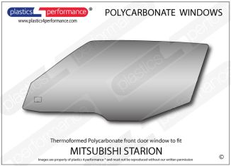 MITSUBISHI - Starion - Lexan Polycarbonate left front door window