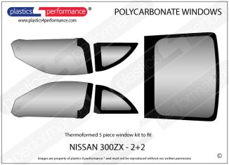 NISSAN 300ZX (Z32) 2 + 2 - Lexan Polycarbonate window kit