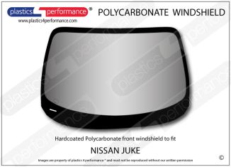 NISSAN Juke MK1 - Hardcoated Lexan Polycarbonate front windscreen