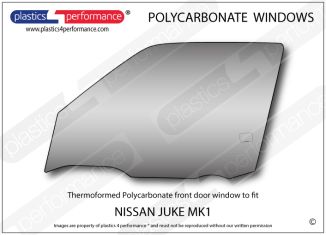 NISSAN Juke MK1 - Lexan Polycarbonate left front door window
