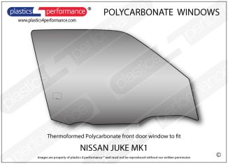 NISSAN Juke MK1 - Lexan Polycarbonate right front door window