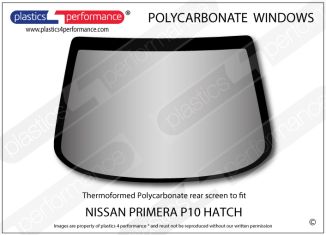 NISSAN - Primera P10 Hatchback - Lexan Polycarbonate rear screen