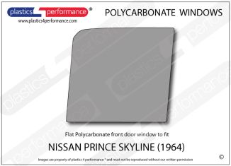 NISSAN - Prince Skyline (1964) - Lexan Polycarbonate left front door window