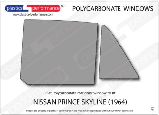 NISSAN - Prince Skyline (1964) - Lexan Polycarbonate left rear door window