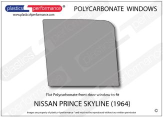 NISSAN - Prince Skyline (1964) - Lexan Polycarbonate right front door window