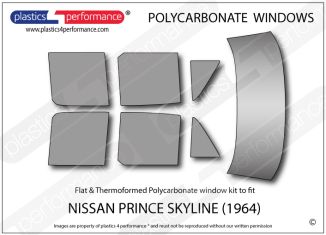 NISSAN - Prince Skyline (1964) - Lexan Polycarbonate window kit