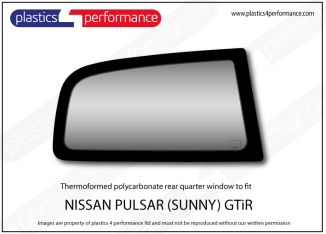 NISSAN - Pulsar / Sunny GTiR - Lexan Polycarbonate right rear quarter window