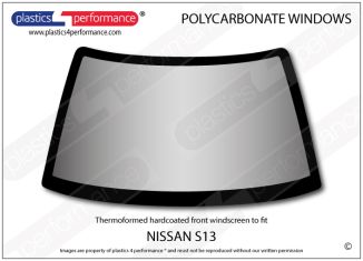 NISSAN - S13 - Hardcoated Polycarbonate front windscreen