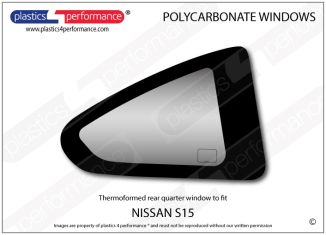 NISSAN - S15 - Lexan Polycarbonate right rear quarter window