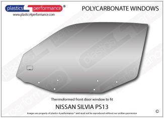 NISSAN - Silvia PS13 - Lexan Polycarbonate left front door window