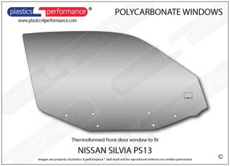 NISSAN - Silvia PS13 - Lexan Polycarbonate right front door window