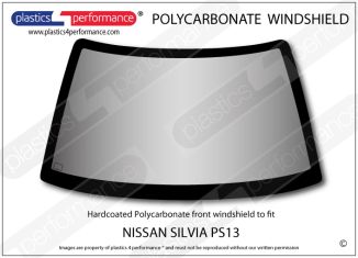 NISSAN Silvia PS13 - Hardcoated Lexan Polycarbonate front windshield