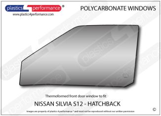  NISSAN - Silvia S12 - Thermoformed Lexan Polycarbonate left front door window