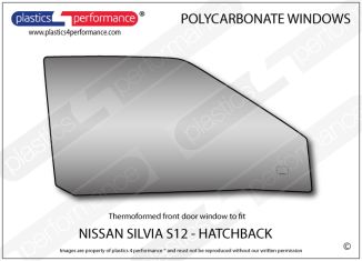 NISSAN - Silvia S12 - Lexan Polycarbonate right front door window