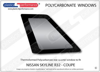 NISSAN - Skyline R32 - Lexan Polycarbonate left rear quarter window