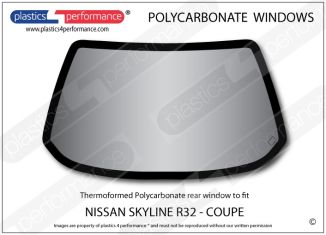 NISSAN - Skyline R32 - Lexan Polycarbonate rear screen