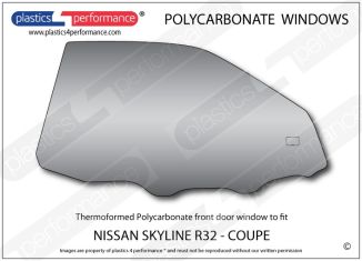 NISSAN - Skyline R32 - Lexan Polycarbonate right front door window