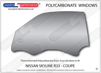 NISSAN - Skyline R33 - Lexan Polycarbonate left front door window