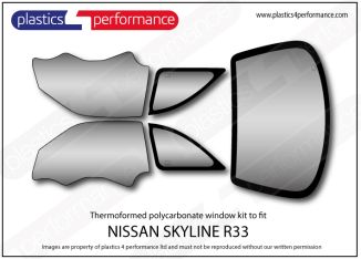 NISSAN - Skyline R33 - Lexan Polycarbonate window kit