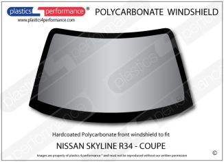 NISSAN - Skyline R34 - Lexan Polycarbonate front windscreen