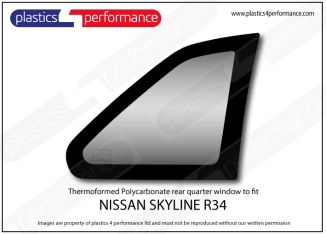 NISSAN - Skyline R34 - Lexan Polycarbonate right rear quarter window