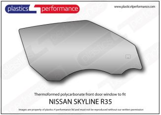 NISSAN - Skyline R35 GTR - Lexan Polycarbonate right front door window