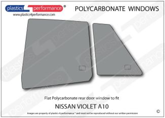 NISSAN Violet A10 Sedan - Lexan Polycarbonate left rear door window
