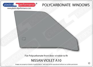 NISSAN Violet A10 Sedan - Lexan Polycarbonate right front door window