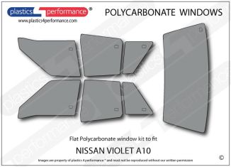 NISSAN Violet A10 - Lexan Polycarbonate window kit