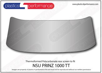 NSU - PRINZ 1000 TT - Lexan Polycarbonate rear screen