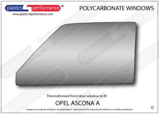 OPEL - Ascona A - Lexan Polycarbonate left front door window