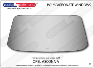 OPEL - Ascona A - Lexan Polycarbonate rear window
