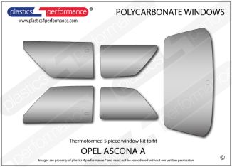 OPEL - Ascona A - Lexan Polycarbonate window kit