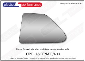 OPEL - Ascona B - Lexan Polycarbonate left rear quarter window