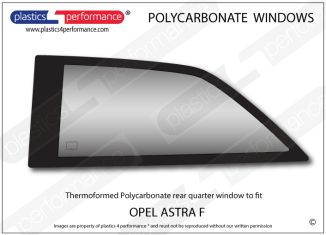 OPEL - Astra F - Lexan Polycarbonate left rear quarter window